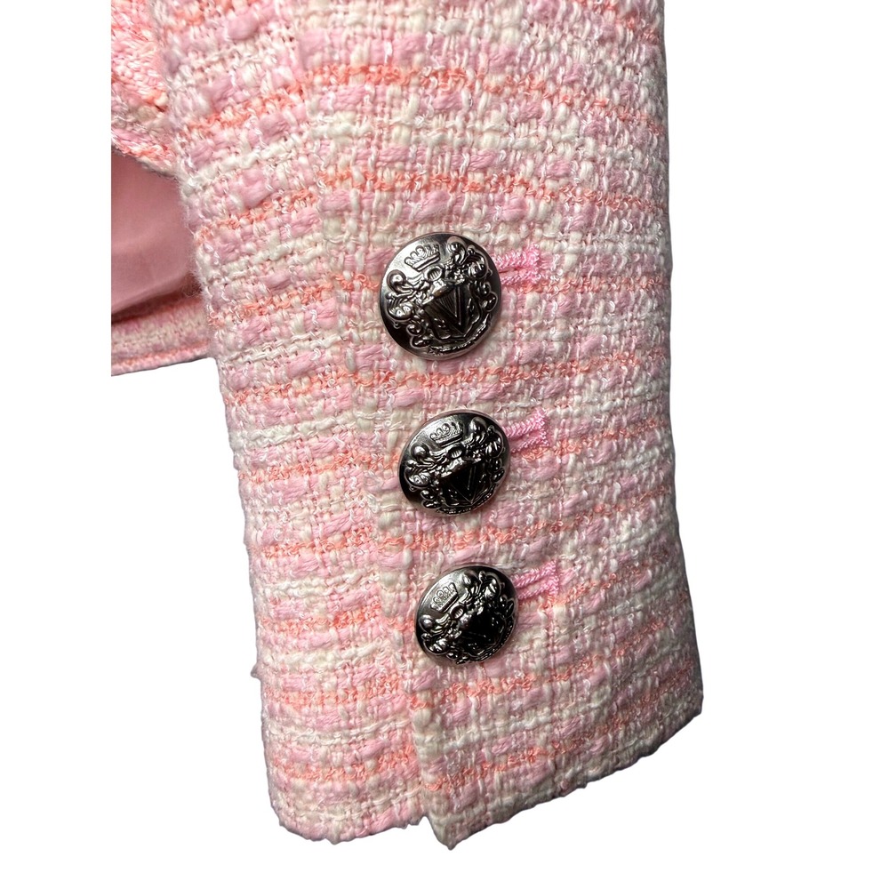 Veronica Beard Bryne Tweed Jacket in Light Pink New Without Tags Size 4 Blazer - Picture 9 of 12